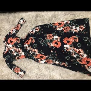 Coral and Navy Summer Dress